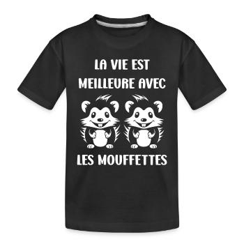 Humour Mouffette - T-shirt bio Premium Enfant - noir - Devant