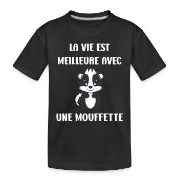 Humour Mouffette - T-shirt bio Premium Enfant - noir - Devant
