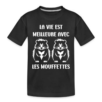 Humour Mouffette - T-shirt bio Premium Enfant - noir - Devant