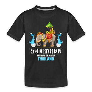 Festival de l’eau de SongKran en Thaïlande - T-shirt bio Premium Enfant - noir - Devant