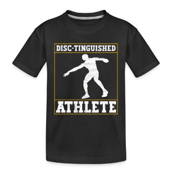 Diskuswerfer Diskuswerfen - Kinder Premium Bio T-Shirt - Schwarz - Vorne