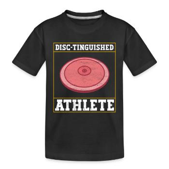 Diskuswerfer Diskuswerfen - Kinder Premium Bio T-Shirt - Schwarz - Vorne