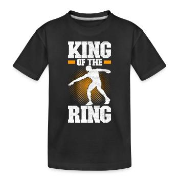 Discus thrower discus throw - Kids' Premium Organic T-Shirt - black - Front
