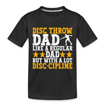 Lancer du disque Lancer du disque - T-shirt bio Premium Enfant - noir - Devant