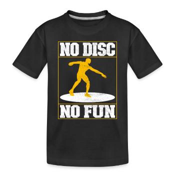 Lancer du disque Lancer du disque - T-shirt bio Premium Enfant - noir - Devant