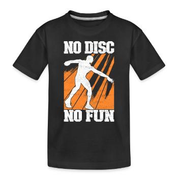 Diskuswerfer Diskuswerfen - Kinder Premium Bio T-Shirt - Schwarz - Vorne