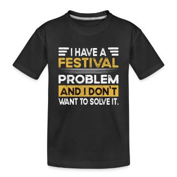 Le festival, c’est mon hobby - T-shirt bio Premium Enfant - noir - Devant