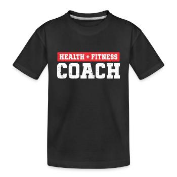 Personal Trainer Coach Gym Workout Fitnesstrainer - Kinder Premium Bio T-Shirt - Schwarz - Vorne