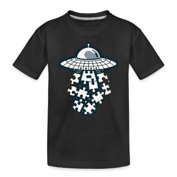 Puzzle Lover Jigzaw Puzzle Jeu de société Puzzler - T-shirt bio Premium Enfant - noir - Devant