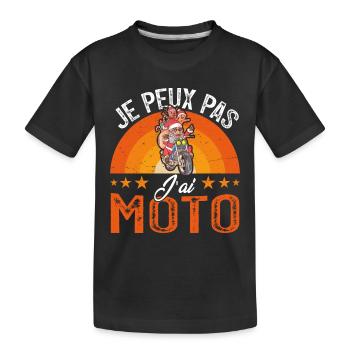 Ich kann nicht, ich habe ein Motorrad - Kinder Premium Bio T-Shirt - Schwarz - Vorne