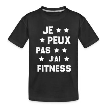 je peux pas j ai fitness - T-shirt bio Premium Enfant - noir - Devant