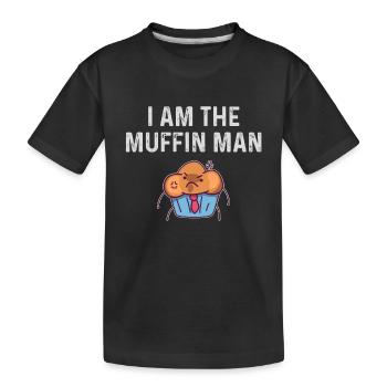 Je suis l’homme à muffins chemise drôle muffin homme - T-shirt bio Premium Enfant - noir - Devant
