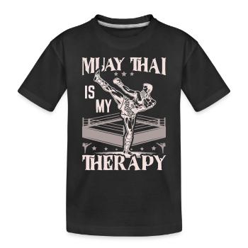 Muay Thai Boxing, Thai Boxer, Thai Boxing - Kinder Premium Bio T-Shirt - Schwarz - Vorne