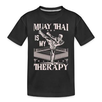 Muay Thai Boxing, Thai Boxer, Thai Boxing - Kinder Premium Bio T-Shirt - Schwarz - Vorne