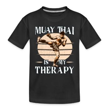 Muay Thai Boxing, Thai Boxer, Thai Boxing - Kinder Premium Bio T-Shirt - Schwarz - Vorne