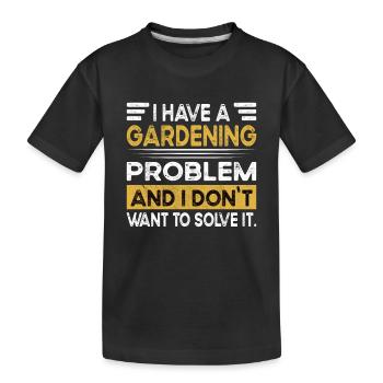 Le jardinage est mon passe-temps - T-shirt bio Premium Enfant - noir - Devant