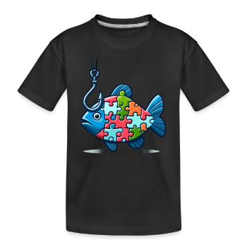 Puzzle Lover Jigzaw Puzzle Jeu de société Puzzler - T-shirt bio Premium Enfant - noir - Devant