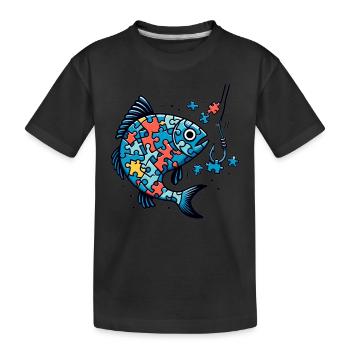 Puzzle Lover Jigzaw Puzzle Jeu de société Puzzler - T-shirt bio Premium Enfant - noir - Devant