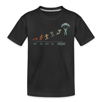 Fallschirmspringen SKYDIVING SKYDIVER - Kids' Premium Organic T-Shirt - black - Front