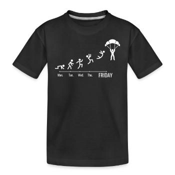 Fallschirmspringen SKYDIVING SKYDIVER - Kids' Premium Organic T-Shirt - black - Front