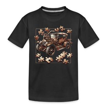 Puzzle Lover Jigzaw Puzzle Brettspiel Puzzler - Kinder Premium Bio T-Shirt - Schwarz - Vorne