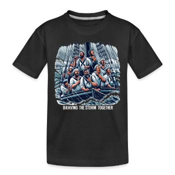 Sailors Sea Shanty Singing Ship Adventures - Kids' Premium Organic T-Shirt - black - Front