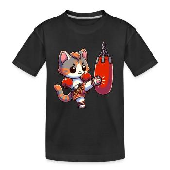 Muay Thai Boxing, Thai Boxing Kickboxing, Kickboxer - Kids' Premium Organic T-Shirt - black - Front