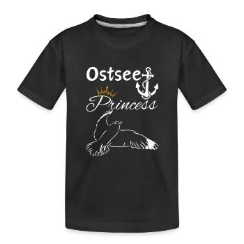 Princesse de la mer Baltique-Ancre de princesse de la mer Baltique et mouette - T-shirt bio Premium Enfant - noir - Devant