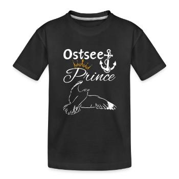 Prince de la mer Baltique-Ancre Prince de la mer Baltique et mouette - T-shirt bio Premium Enfant - noir - Devant