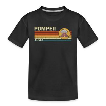 Pompéi Italie Vintage éruption volcanique cadeau - T-shirt bio Premium Enfant - noir - Devant