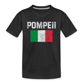 Pompéi Drapeau Italie Géologie - T-shirt bio Premium Enfant - noir - Devant