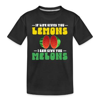 funny joke about plastic surgeons, - Kids' Premium Organic T-Shirt - black - Front