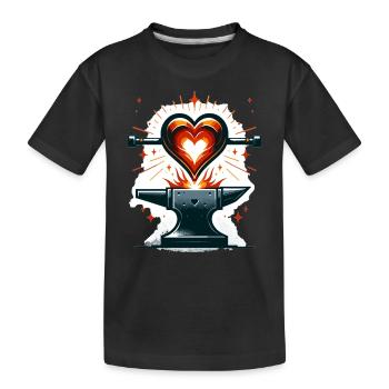 Blacksmith Metalworker Bladesmith Metal - Kids' Premium Organic T-Shirt - black - Front