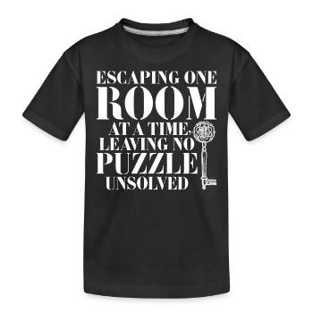 Escape Room - Kids' Premium Organic T-Shirt - black - Front