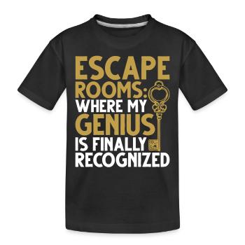 Salle d’évasion - T-shirt bio Premium Enfant - noir - Devant