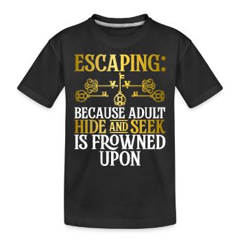 Escape Room - Kids' Premium Organic T-Shirt - black - Front