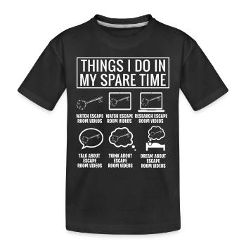 Escape Room - Kids' Premium Organic T-Shirt - black - Front
