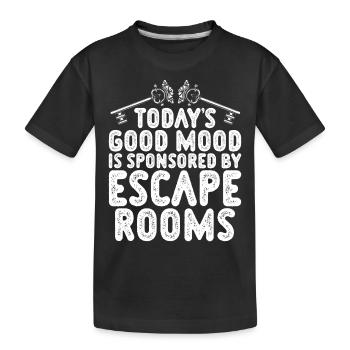 Escape Room - Kids' Premium Organic T-Shirt - black - Front