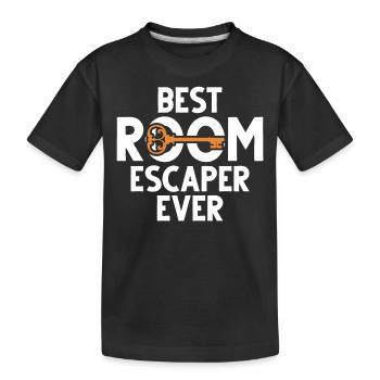 Escape Room - Kids' Premium Organic T-Shirt - black - Front