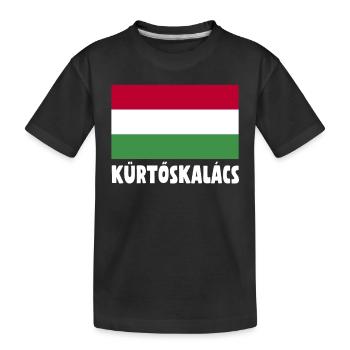 kaminkucKürtőskalács Drapeau hongrois - T-shirt bio Premium Enfant - noir - Devant