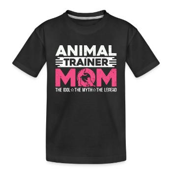 Dresseur d’animaux Maman L’idole Le mythe dresseur de chiens - T-shirt bio Premium Enfant - noir - Devant