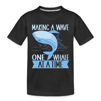 Baleines Baleine - T-shirt bio Premium Enfant - noir - Devant