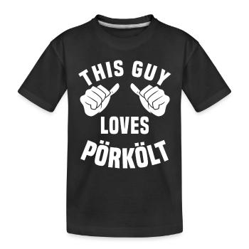 authentiscPörkölt Lovers - Kids' Premium Organic T-Shirt - black - Front