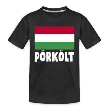 Pörkölt - Kids' Premium Organic T-Shirt - black - Front