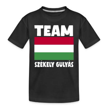 Pig LeadTeam Szekely Gulyas - Kids' Premium Organic T-Shirt - black - Front