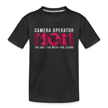 Caméraman Maman L’idole Le vidéaste - T-shirt bio Premium Enfant - noir - Devant