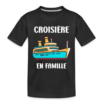 Croisière en famille - T-shirt bio Premium Enfant - noir - Devant