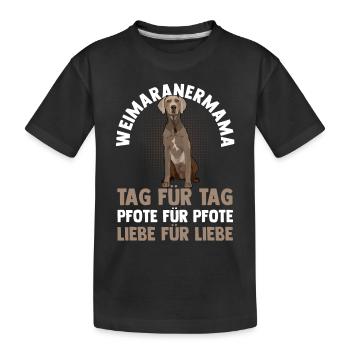 Chien Chien Maman Braque WeimarMaman Mère Braque Weimar - T-shirt bio Premium Enfant - noir - Devant