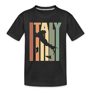 Italie Vintage carte cadeau pour les Italiens - T-shirt bio Premium Enfant - noir - Devant