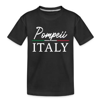 Éruption volcanique de Pompéi en Italie - T-shirt bio Premium Enfant - noir - Devant